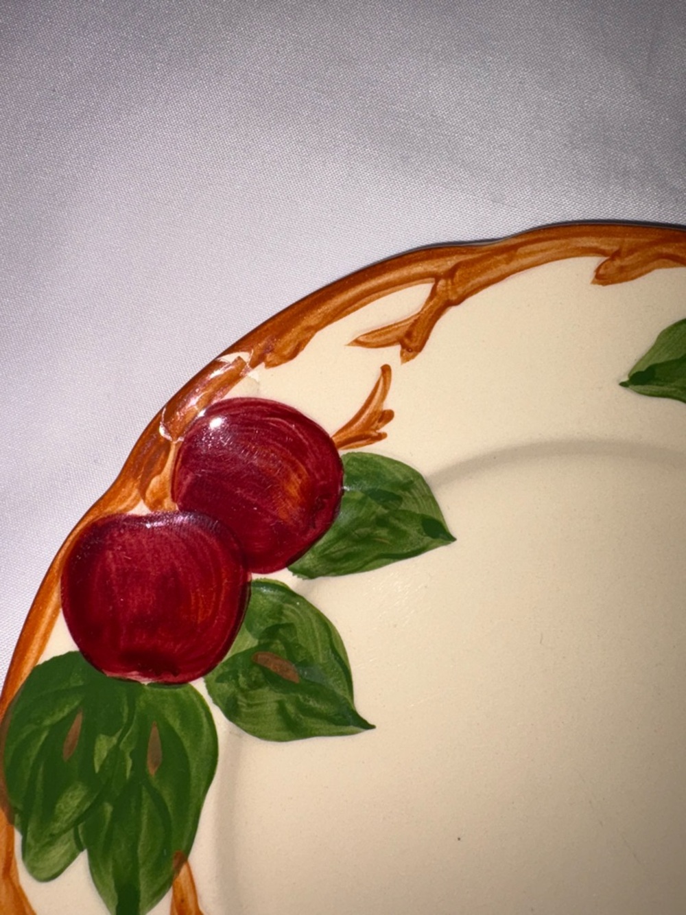 Franciscan Apple Set of 3 Small Plates 8” Vintage USA Hand Painted - Picture 5 of 8